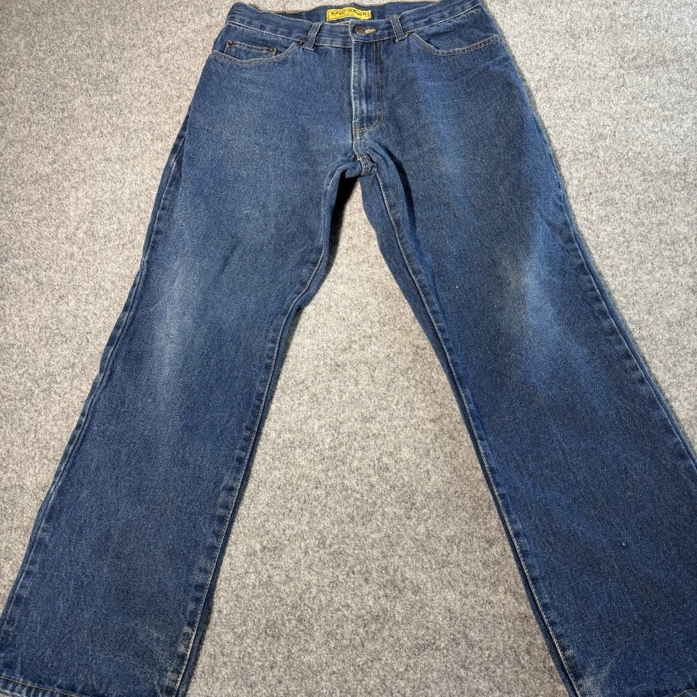 Real Ranch Jeans Men's 32x30 (Fits 31x28) Straight Leg Blue Denim Cowboy Western